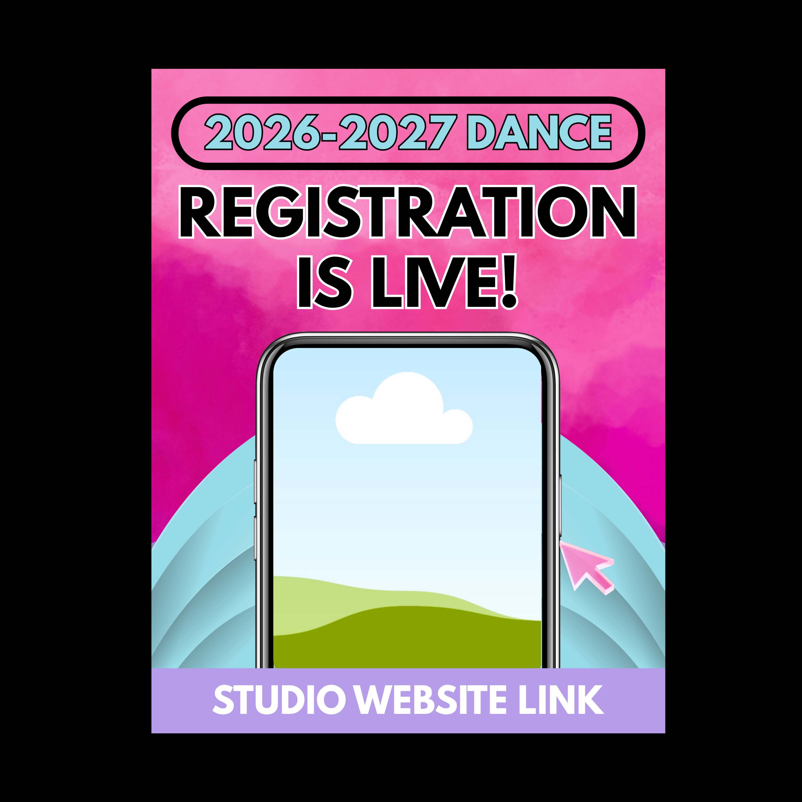 Dance Registration is LIVE Graphic Template